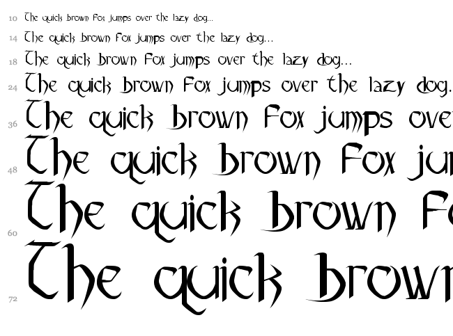 Pauls Heartless font waterfall